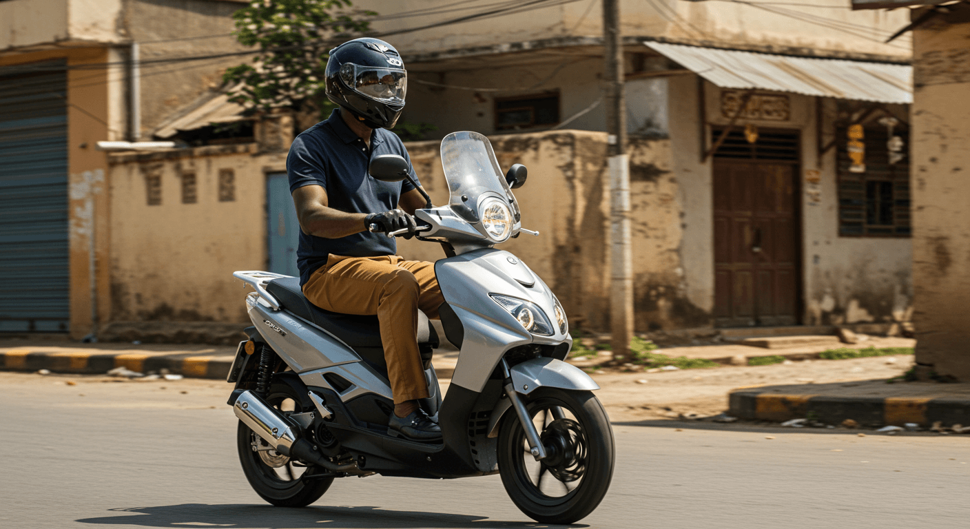 E-MOTO Scooter in action